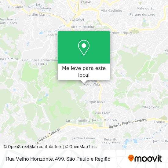 Rua Velho Horizonte, 499 mapa