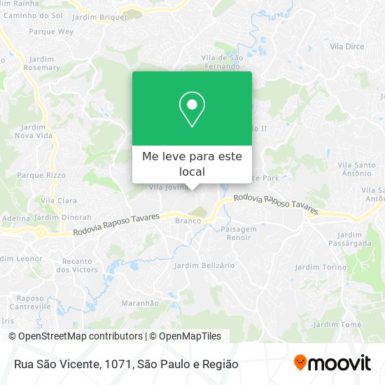 Rua São Vicente, 1071 mapa