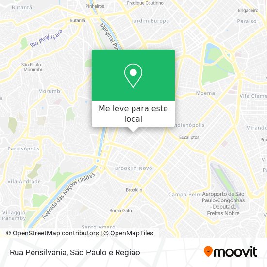 Rua Pensilvânia mapa