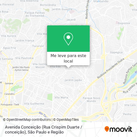 Avenida Conceição (Rua Crispim Duarte / conceição) mapa