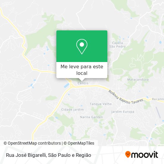 Rua José Bigarelli mapa