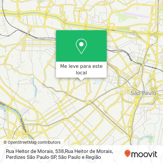 Rua Heitor de Morais, 538,Rua Heitor de Morais, Perdizes São Paulo-SP mapa