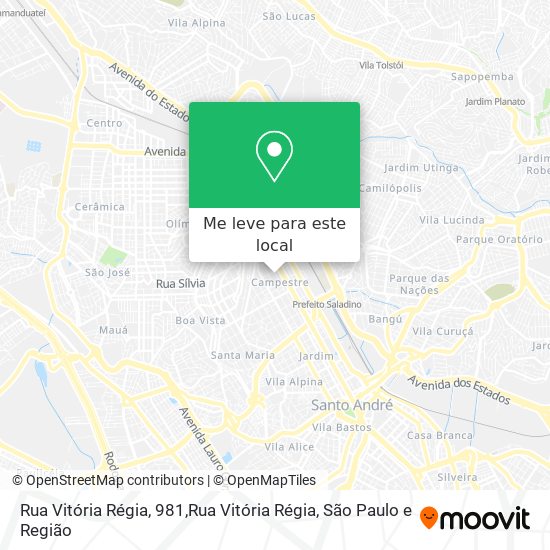 Rua Vitória Régia, 981,Rua Vitória Régia mapa