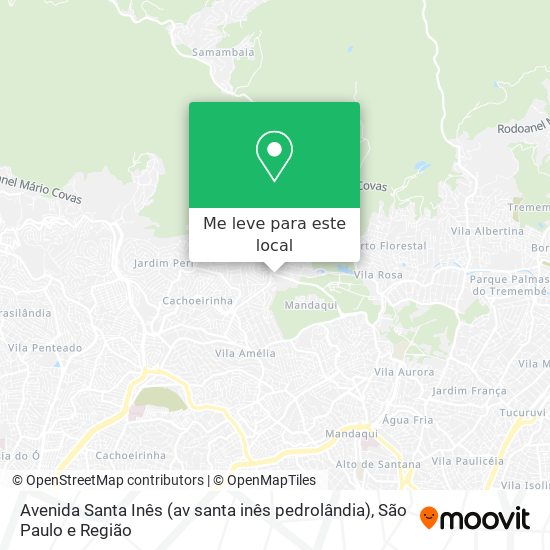 Avenida Santa Inês (av santa inês pedrolândia) mapa