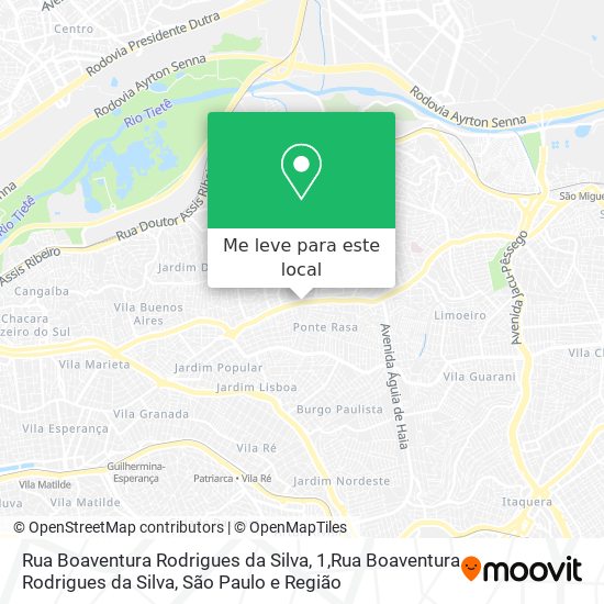Rua Boaventura Rodrigues da Silva, 1,Rua Boaventura Rodrigues da Silva mapa