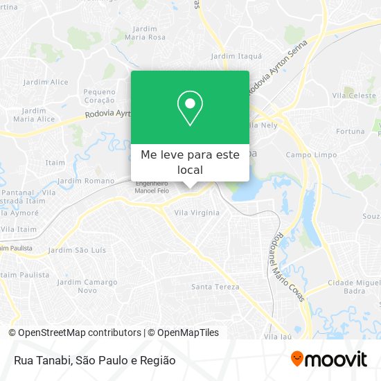 Rua Tanabi mapa
