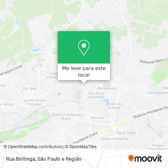 Rua Biritinga mapa