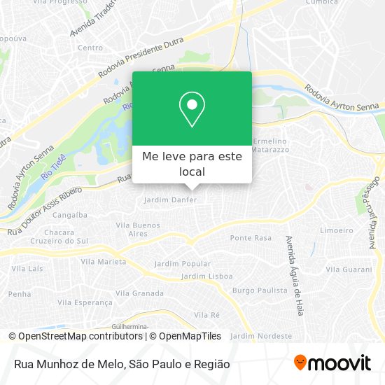 Rua Munhoz de Melo mapa
