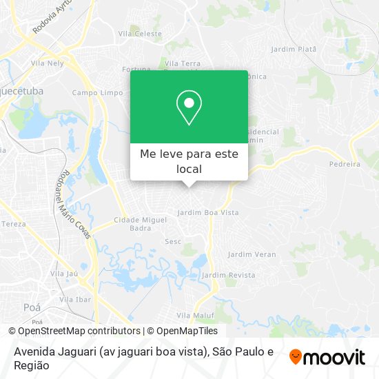 Avenida Jaguari (av jaguari boa vista) mapa