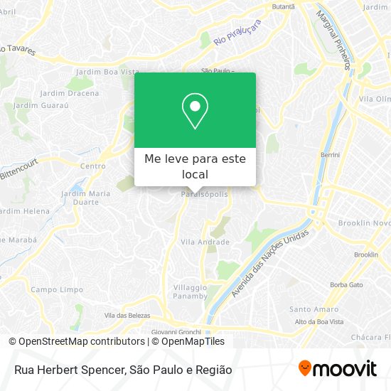 Rua Herbert Spencer mapa