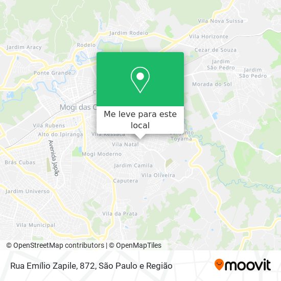 Rua Emílio Zapile, 872 mapa