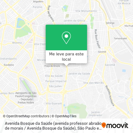Avenida Bosque da Saúde (avenida professor abraão de morais / Avenida Bosque da Saúde) mapa
