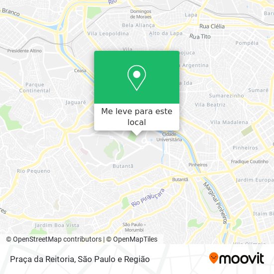 Praça da Reitoria mapa