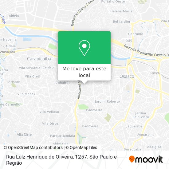 Rua Luíz Henrique de Oliveira, 1257 mapa