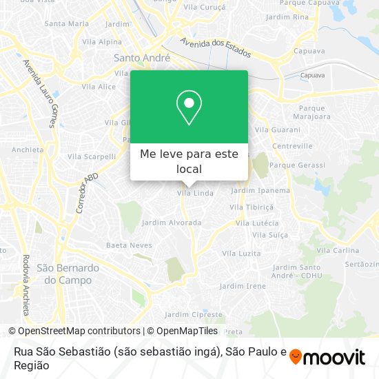 Rua São Sebastião (são sebastião ingá) mapa