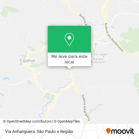 Via Anhanguera mapa