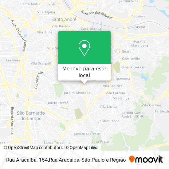 Rua Aracaíba, 154,Rua Aracaíba mapa