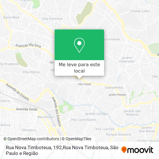 Rua Nova Timboteua, 192,Rua Nova Timboteua mapa