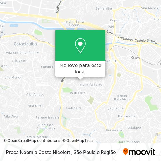 Praça Noemia Costa Nicoletti mapa