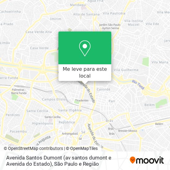 Avenida Santos Dumont (av santos dumont e Avenida do Estado) mapa