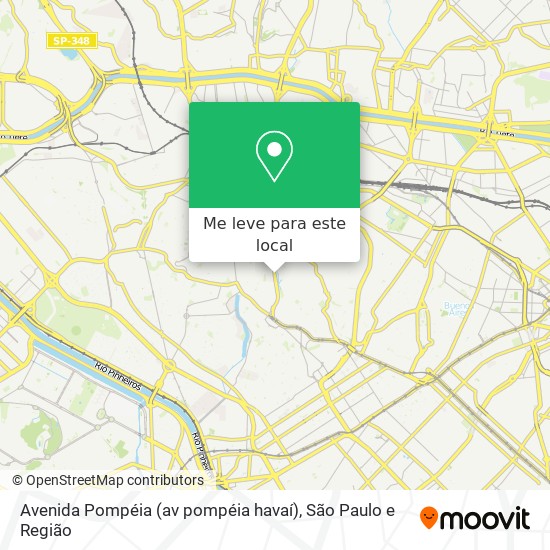 Avenida Pompéia (av pompéia havaí) mapa