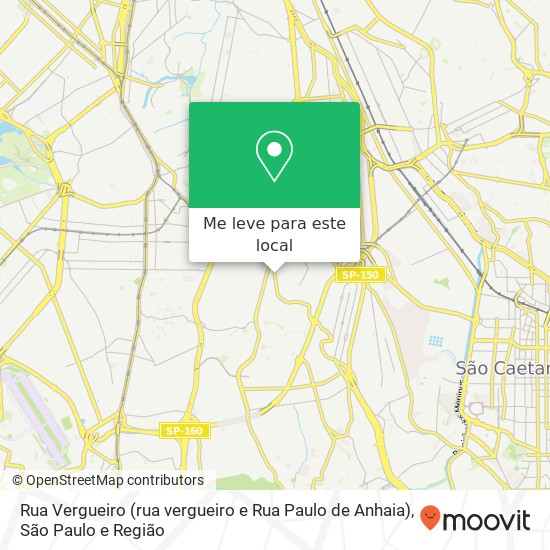 Rua Vergueiro (rua vergueiro e Rua Paulo de Anhaia), Cursino São Paulo-SP mapa