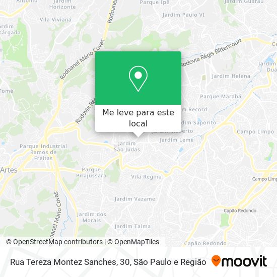 Rua Tereza Montez Sanches, 30 mapa