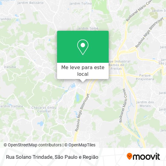 Rua Solano Trindade mapa