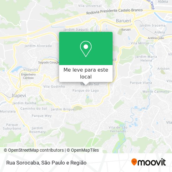 Rua Sorocaba mapa