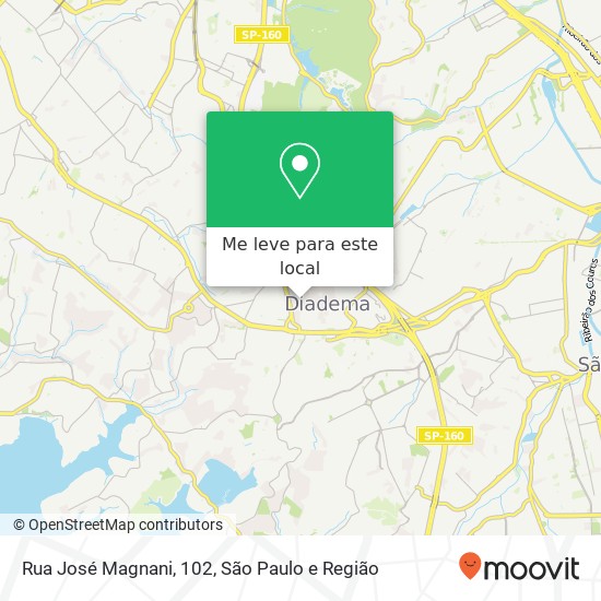 Rua José Magnani, 102, Centro Diadema-SP mapa