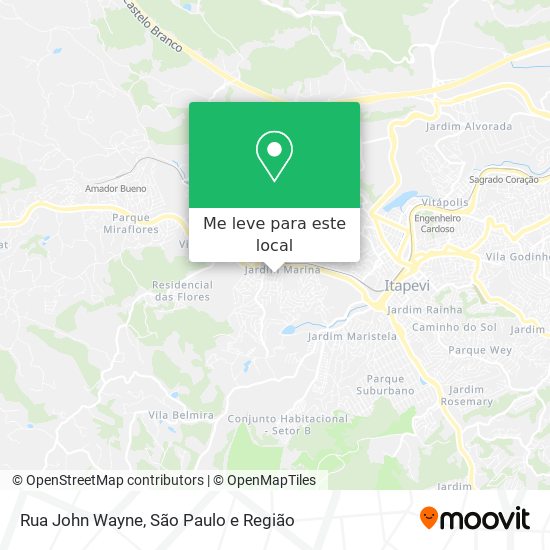 Rua John Wayne mapa