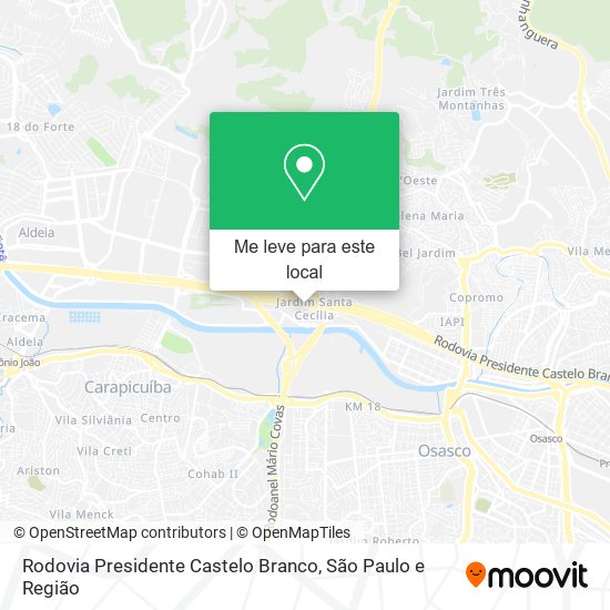 Rodovia Presidente Castelo Branco mapa