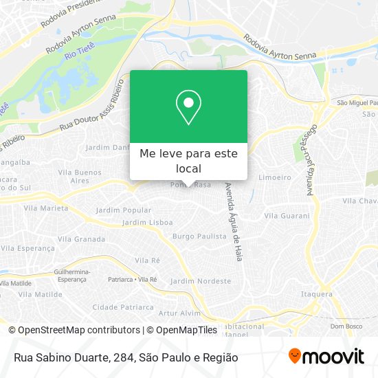 Rua Sabino Duarte, 284 mapa