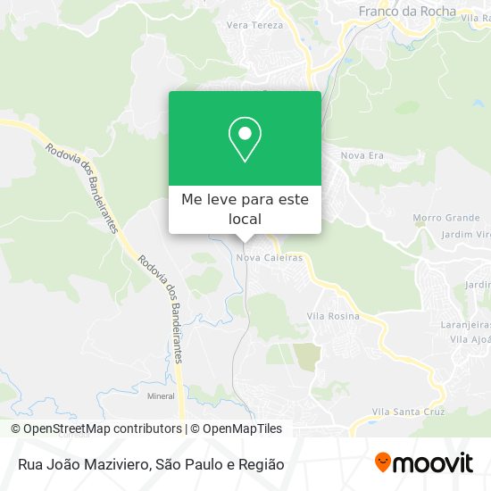 Rua João Maziviero mapa