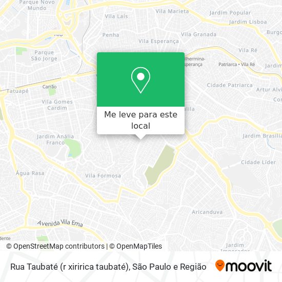 Rua Taubaté (r xiririca taubaté) mapa