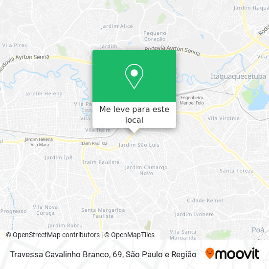 Travessa Cavalinho Branco, 69 mapa