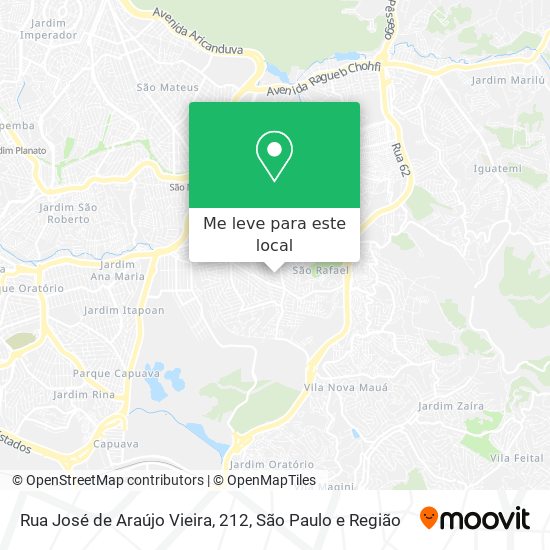 Rua José de Araújo Vieira, 212 mapa