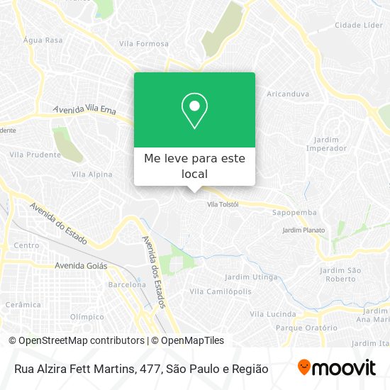 Rua Alzira Fett Martins, 477 mapa