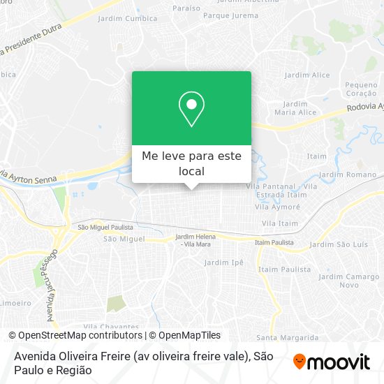 Avenida Oliveira Freire (av oliveira freire vale) mapa