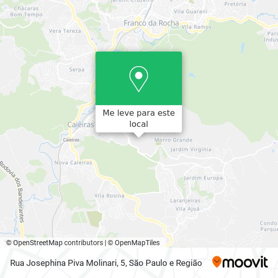 Rua Josephina Piva Molinari, 5 mapa