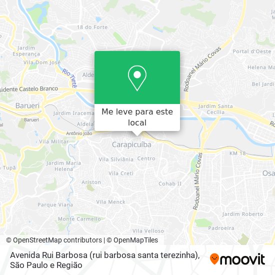 Avenida Rui Barbosa (rui barbosa santa terezinha) mapa