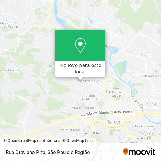 Rua Otaviano Piza mapa