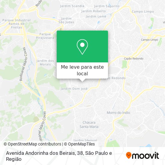 Avenida Andorinha dos Beirais, 38 mapa