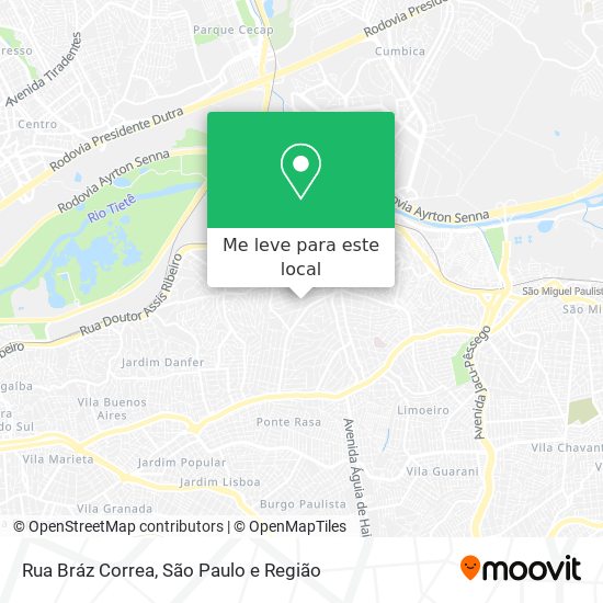 Rua Bráz Correa mapa