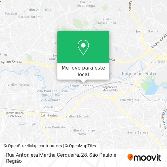 Rua Antonieta Martha Cerqueira, 28 mapa