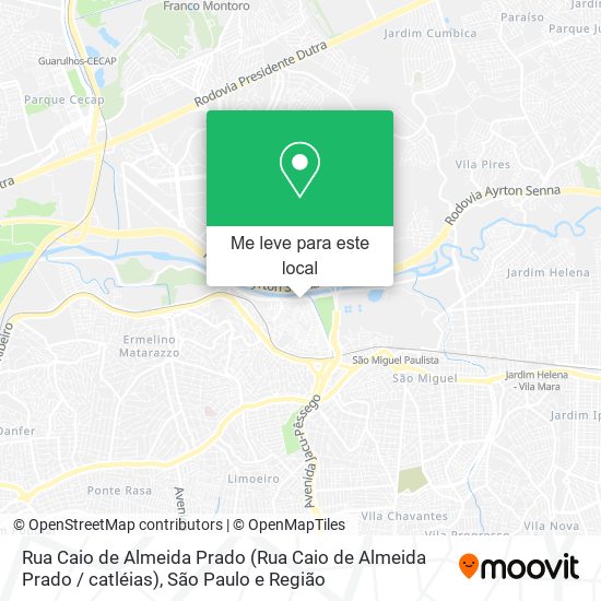 Rua Caio de Almeida Prado mapa