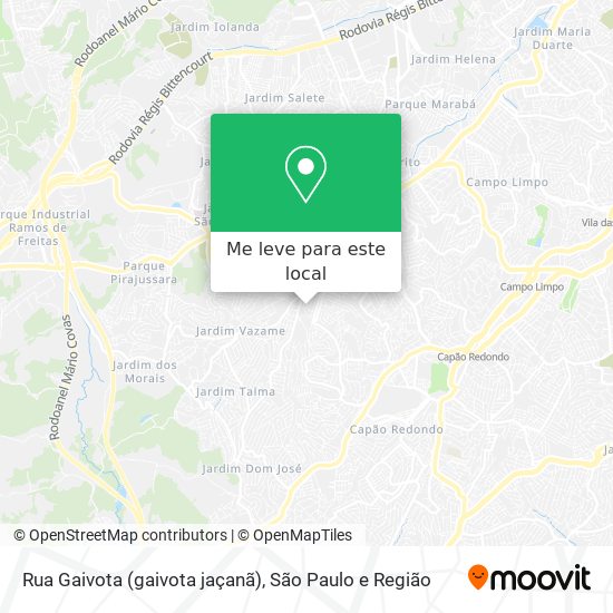 Rua Gaivota (gaivota jaçanã) mapa