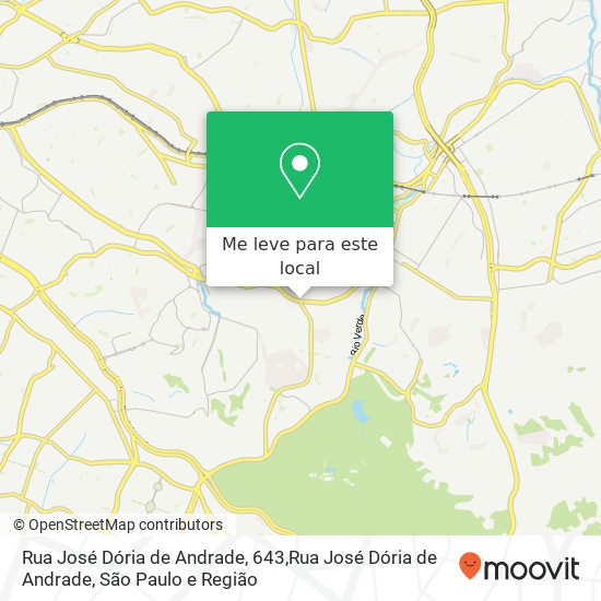 Rua José Dória de Andrade, 643,Rua José Dória de Andrade, Cidade Líder São Paulo-SP mapa