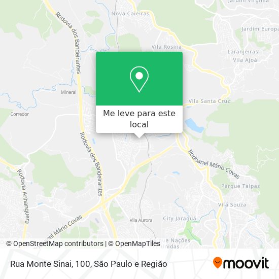 Rua Monte Sinai, 100 mapa