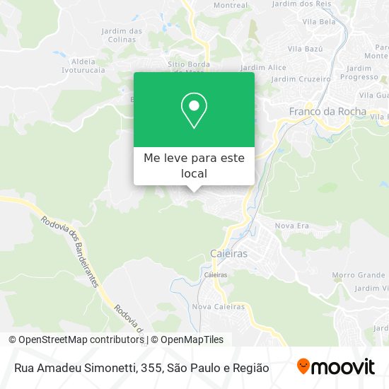 Rua Amadeu Simonetti, 355 mapa